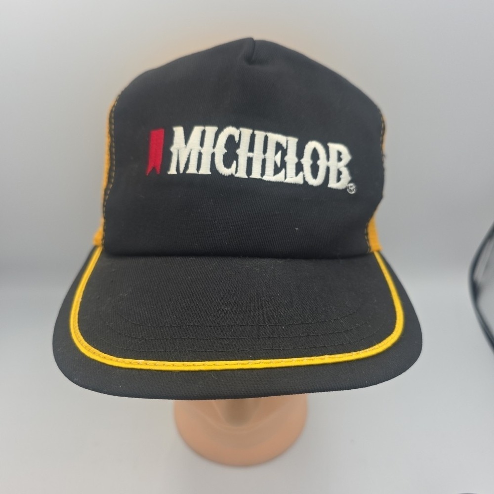 Vintage USA MADE Michelob Beer Mesh Trucker Hat Snapback Dad Cap